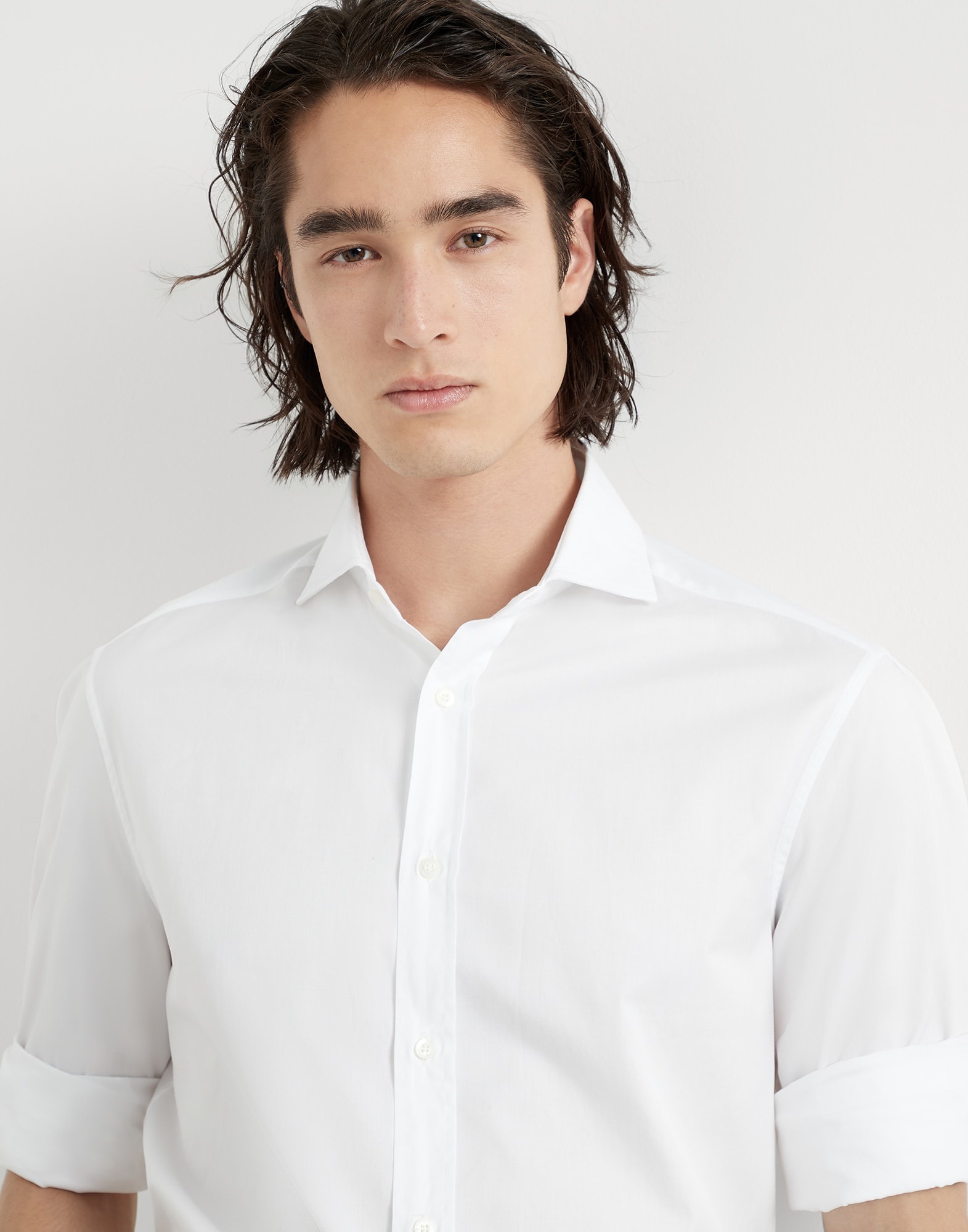 Twill basic fit shirt with spread collar - 3