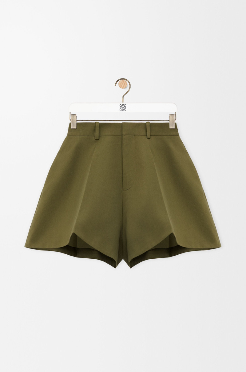 Trapeze shorts in cotton and silk - 1