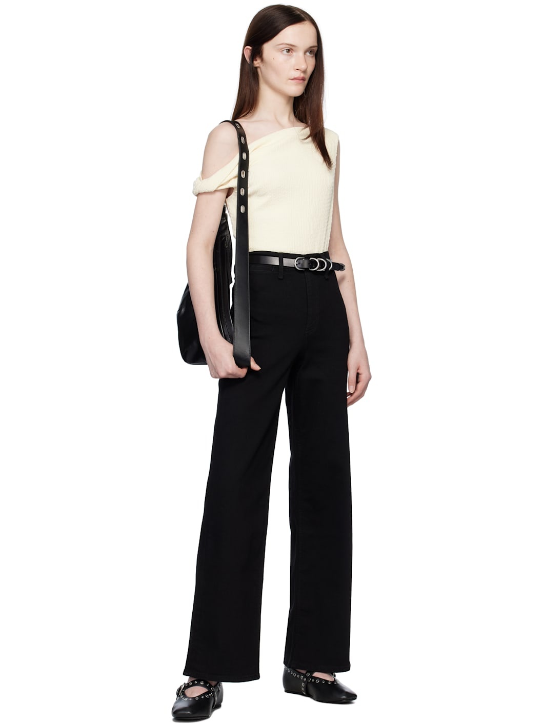 Black Leather Baby Spire Hip Belt - 3