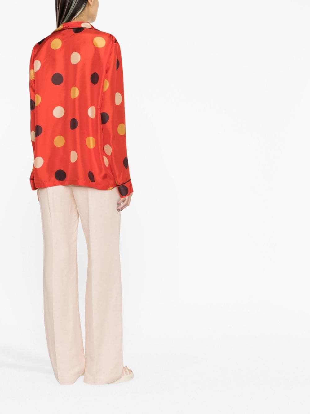 dot-print silk shirt - 3