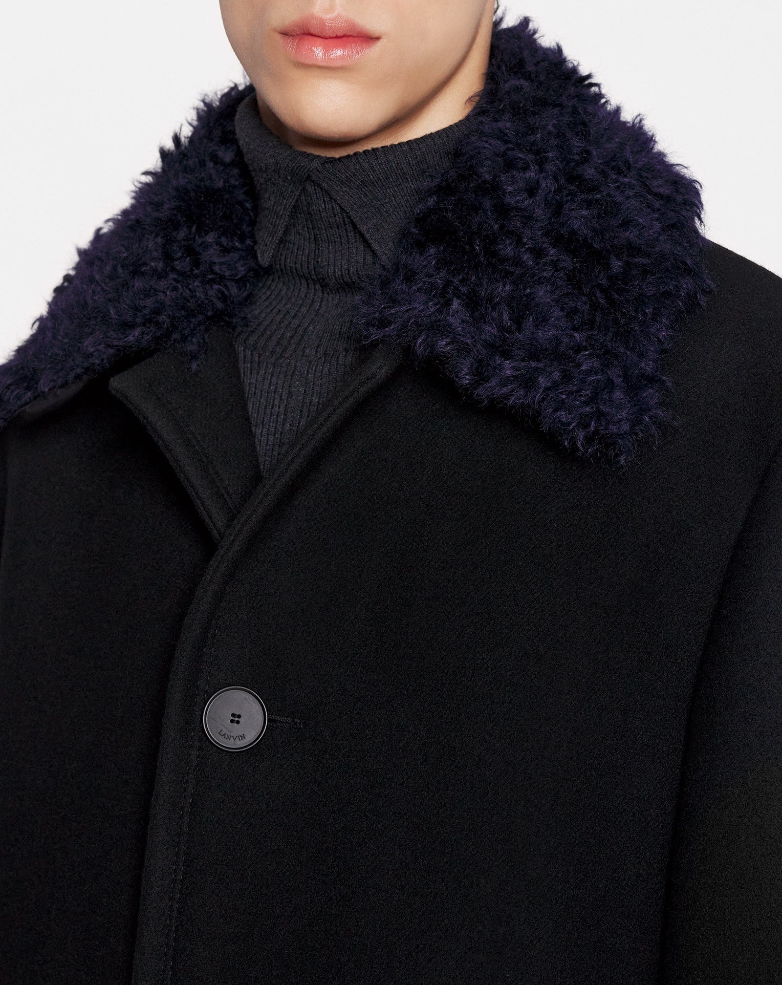 OVERSIZED PEACOAT WITH REMOVABLE COLLAR - 5