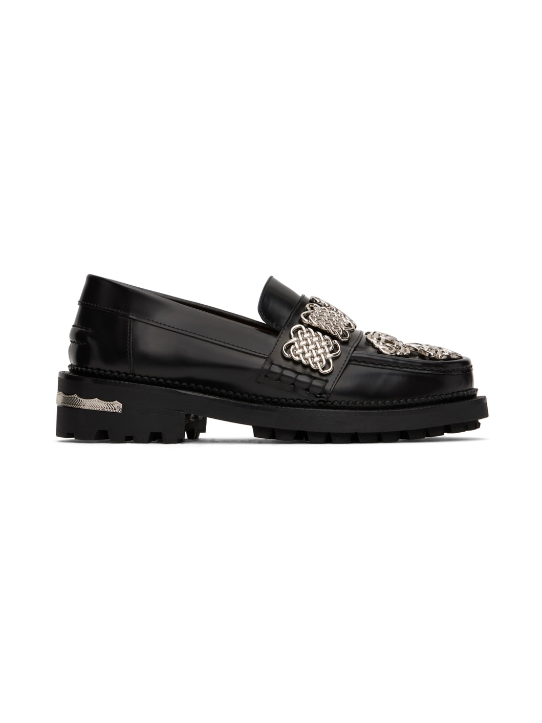 SSENSE Exclusive Black Embellished Loafers - 1