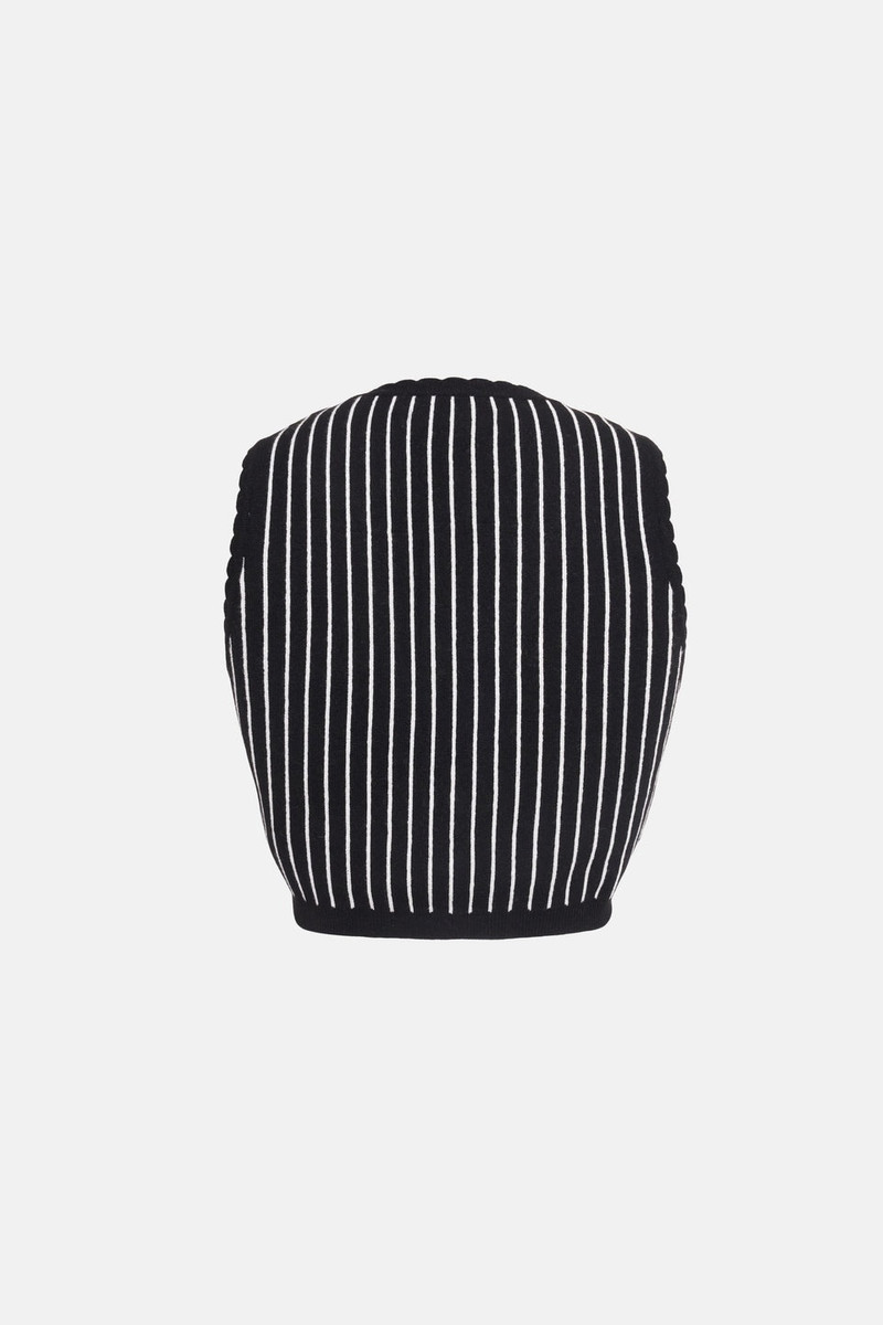 PINSTRIPE KNITTED GILET 2