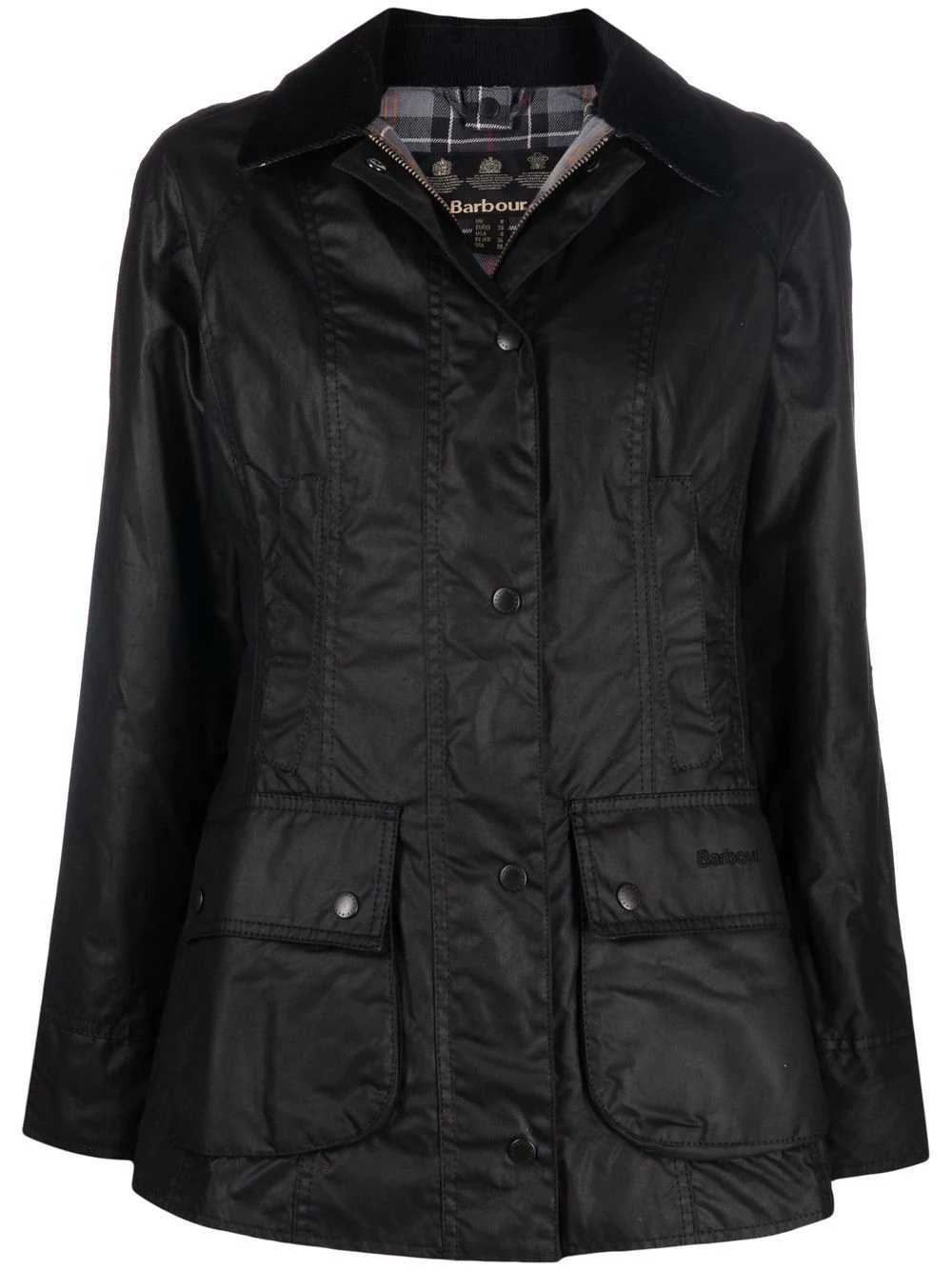 wax-coated buttoned-up jacket - 1