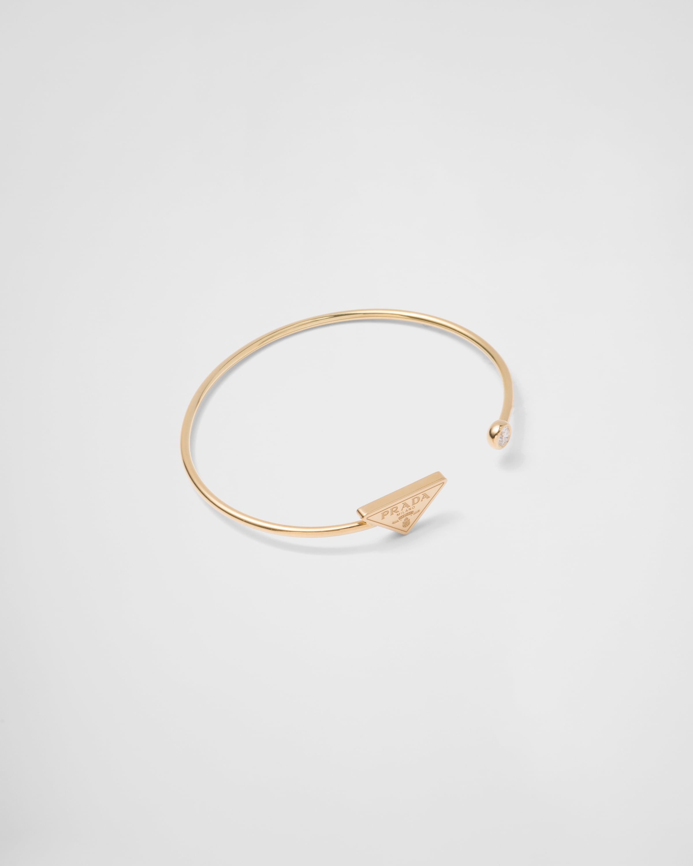 Eternal Gold bangle bracelet in yellow gold with diamond - 1