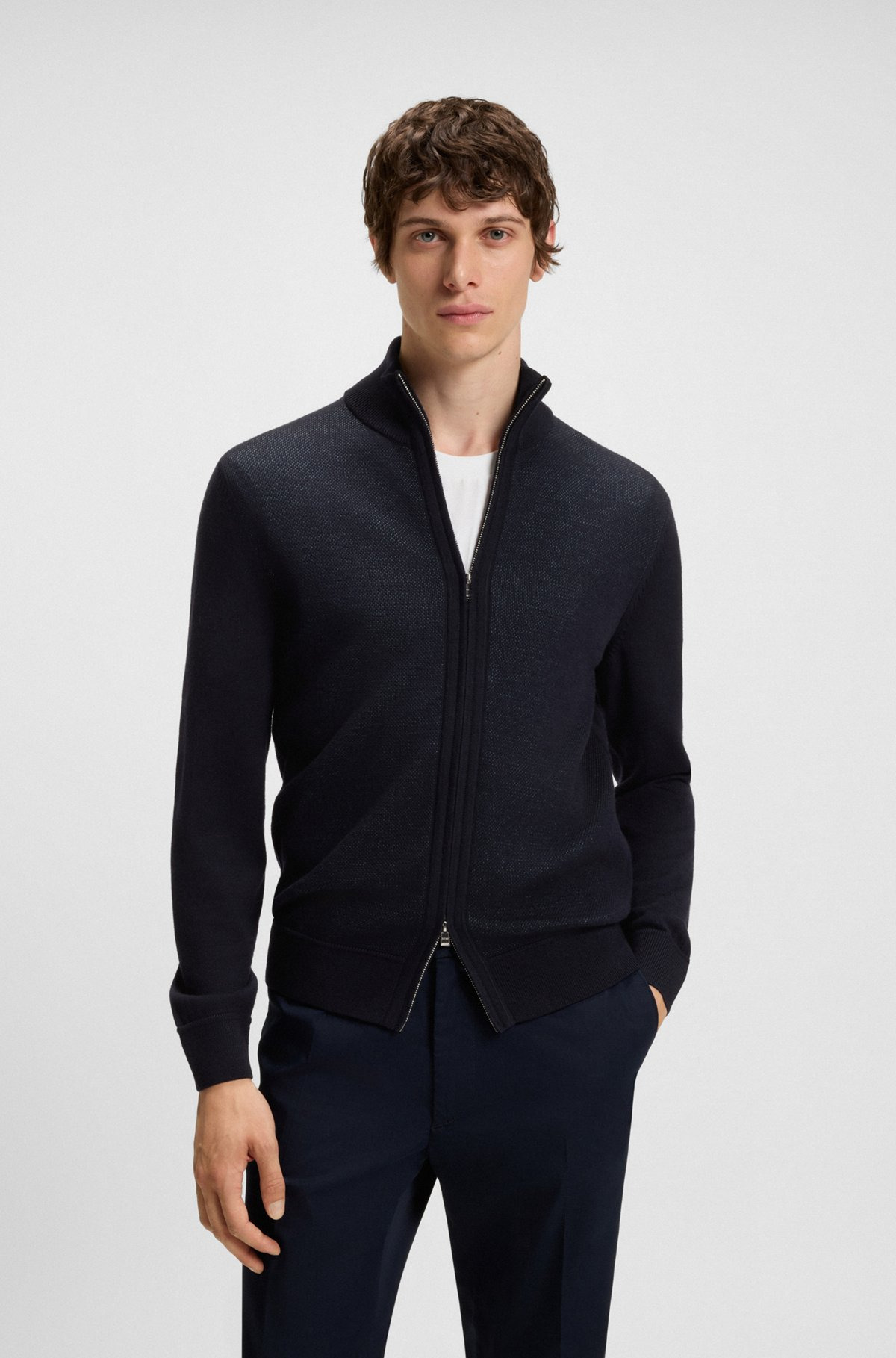 ZIP-UP CARDIGAN IN WOOL - 2