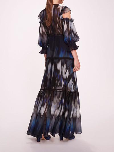 Marchesa ABSTRACT VISCOSE MAXI DRESS outlook