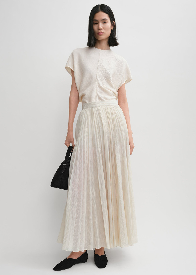 Totême Crinkled plissé skirt meringue outlook