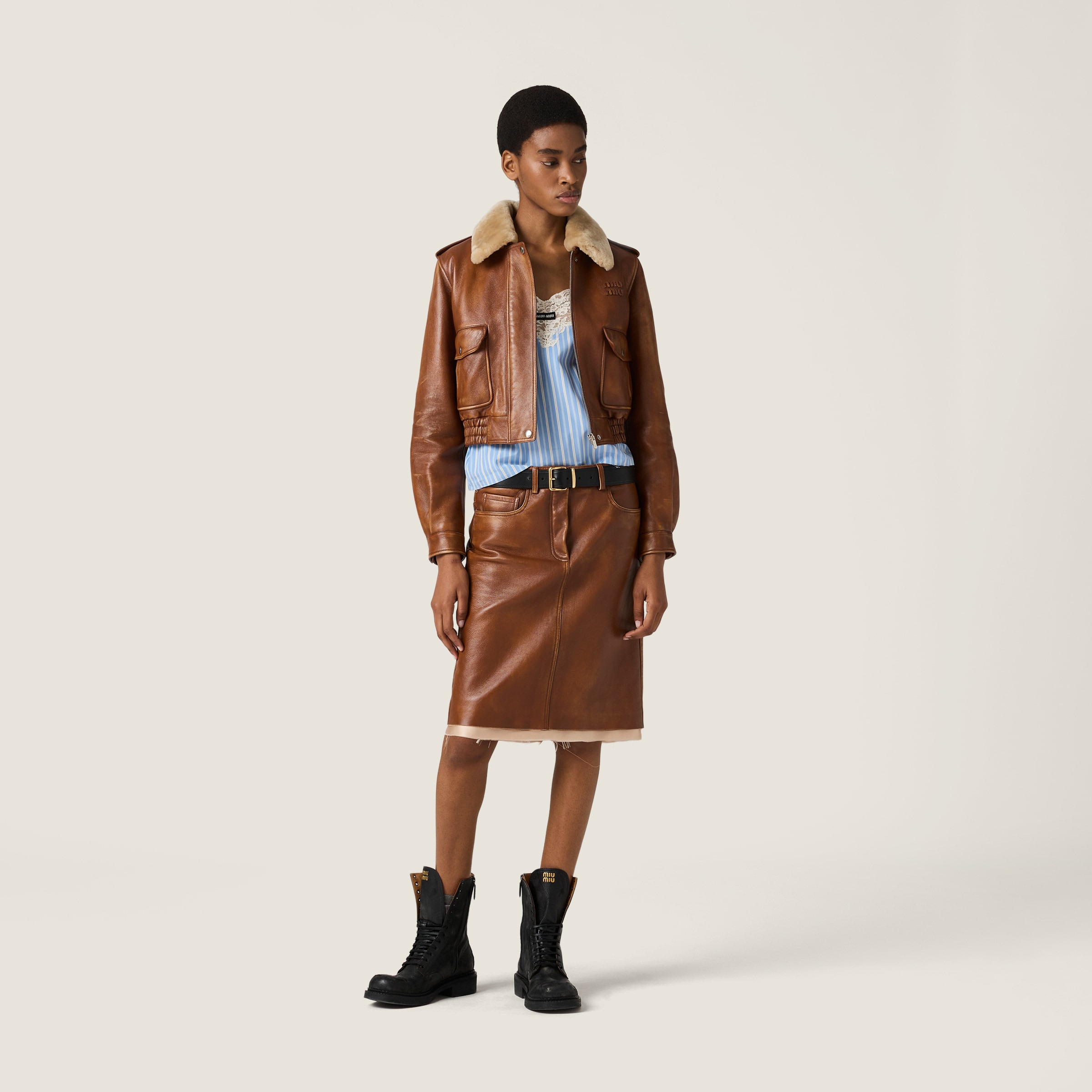 Nappa leather skirt - 2
