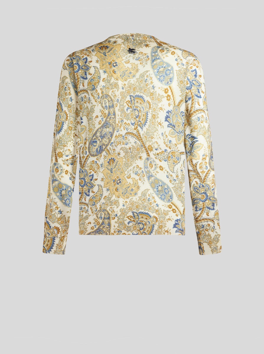 SWEATER WITH FLORAL PAISLEY PRINT - 5