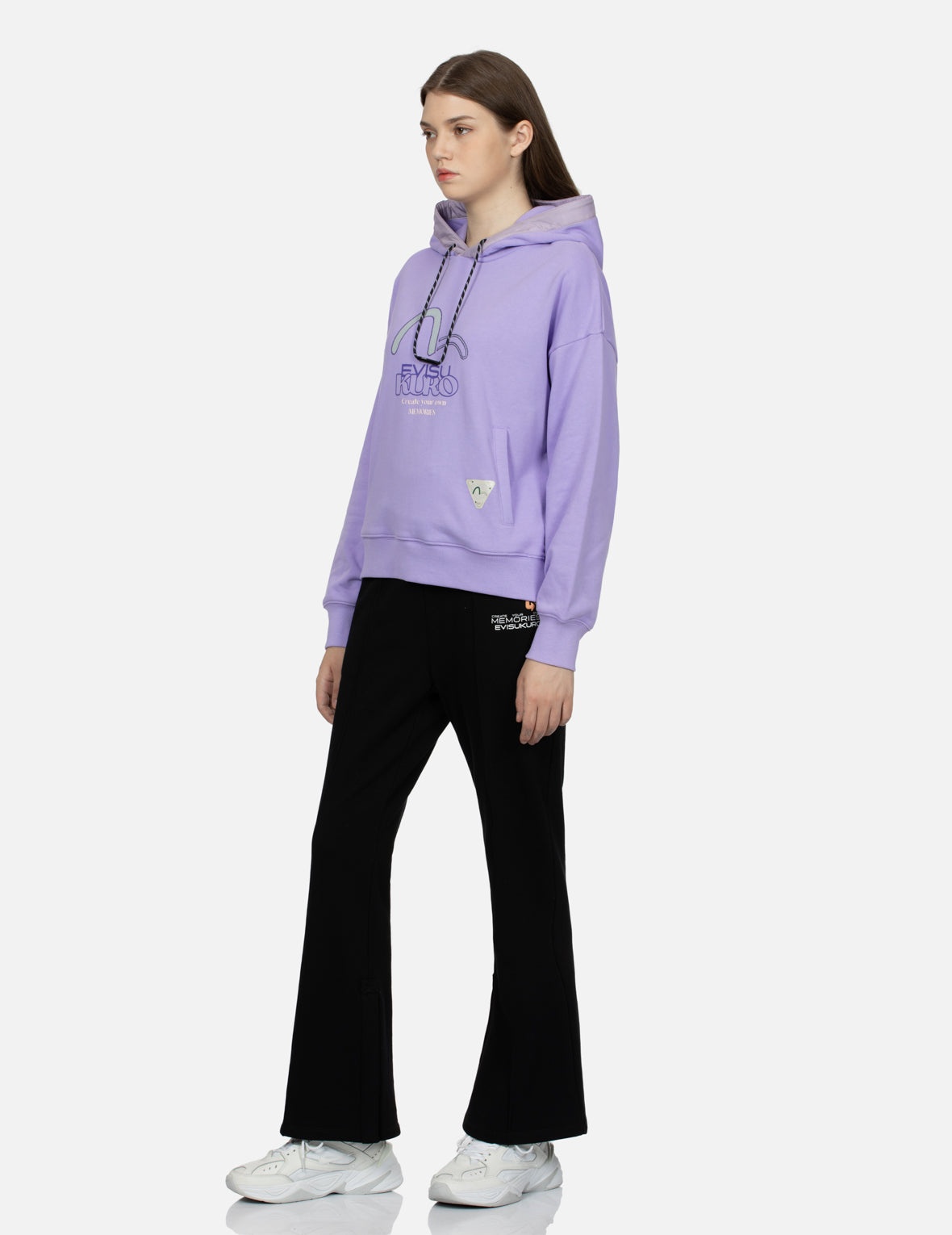 Seagull Print and Embroidery Loose Fit Hoodie - 3