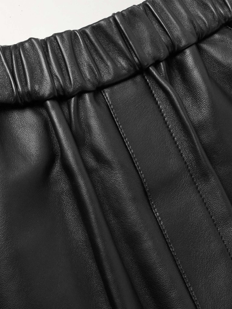 Straight-Leg Leather Bermuda Shorts 3