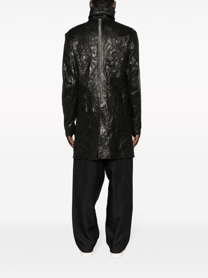 leather wrinkled-effect jacket 4