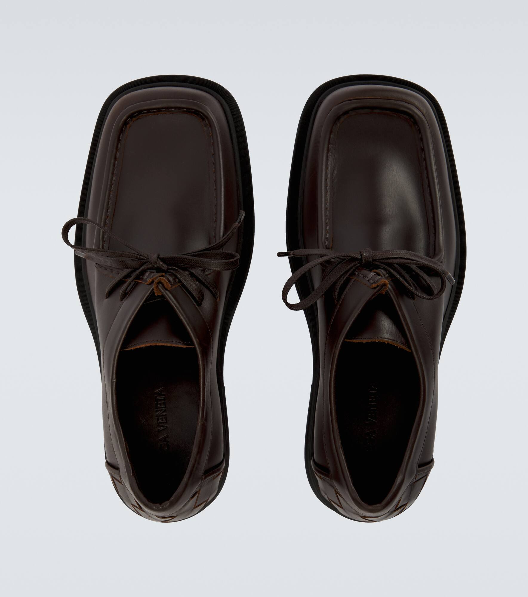 Ben Intrecciato leather lace-up shoes - 4