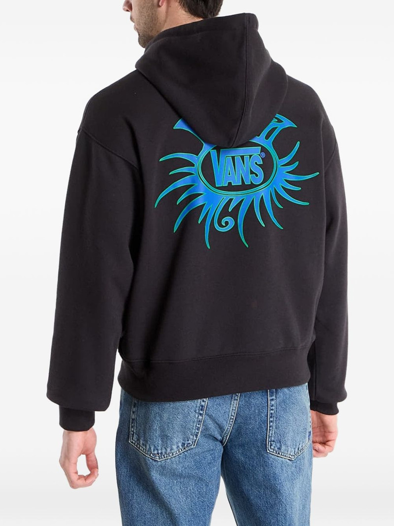 Torched logo-print zip-up hoodie 3