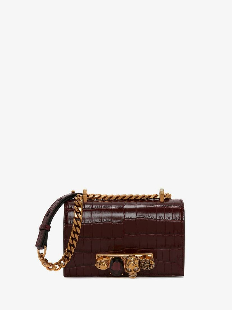 Women's Mini Jewelled Satchel in Madder 1