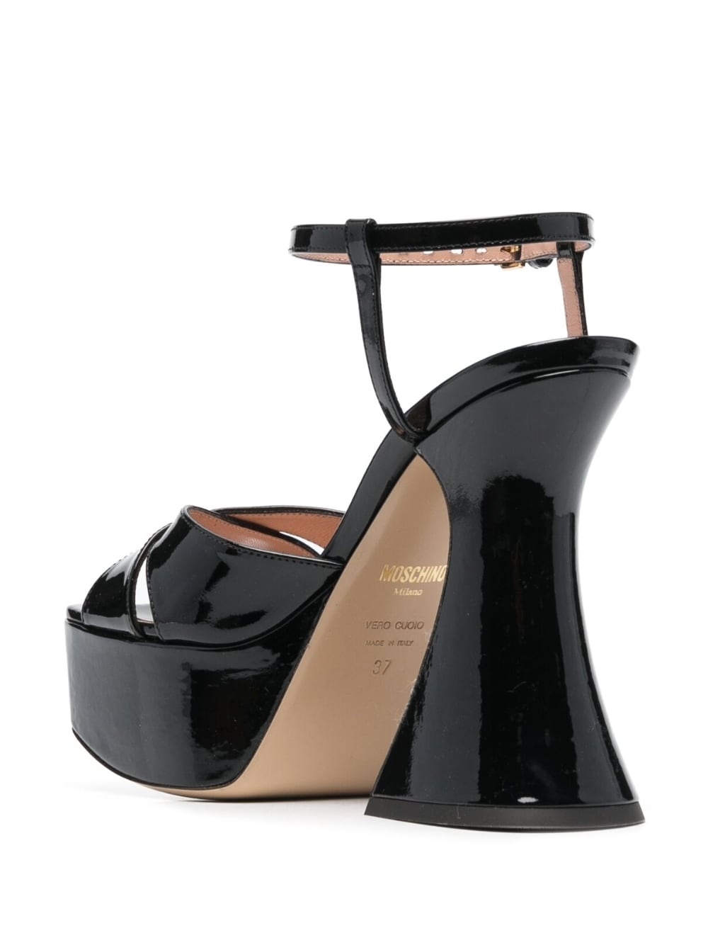 patent leather platform sandals - 3