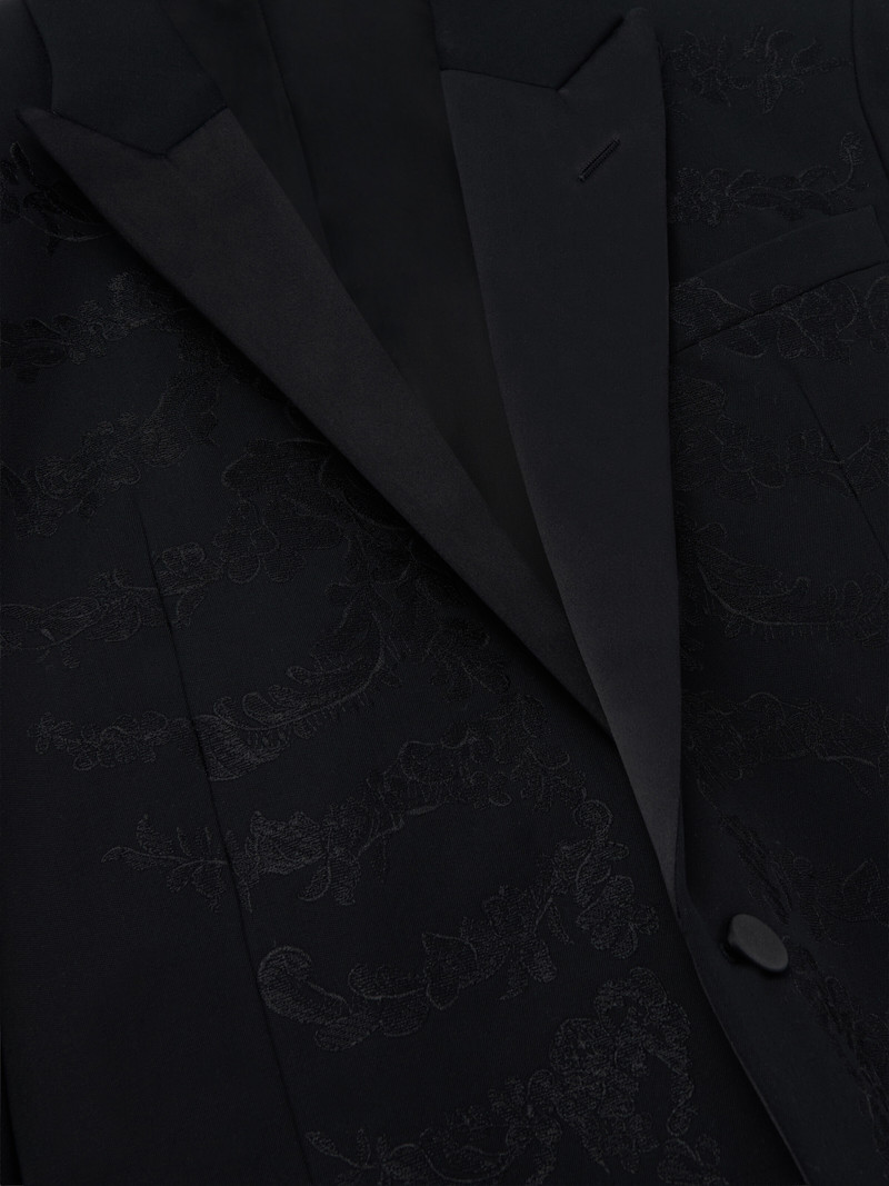 Alexander McQueen Lace Ribcage Embroidery Single-breasted Jacket outlook