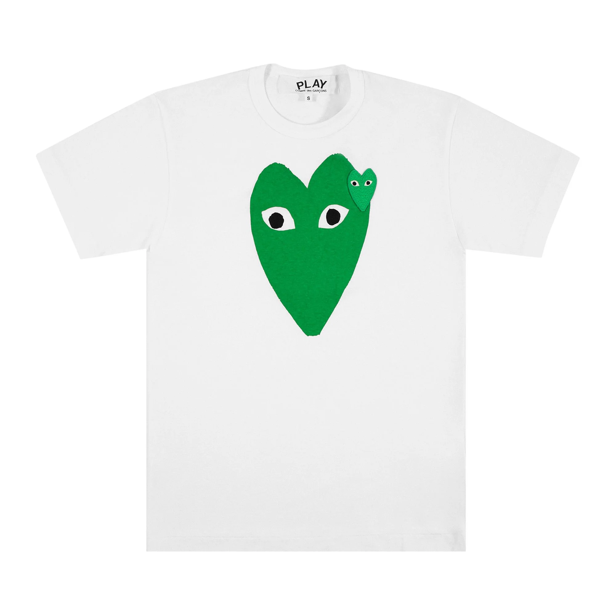 Comme des Gar�ons Short-Sleeve Play T-Shirt With Large Green Heart 'White/Green' - 1