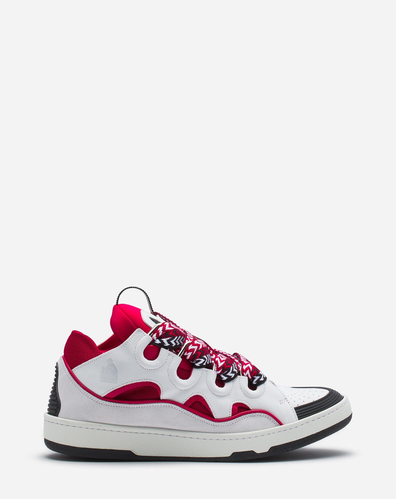 LEATHER CURB SNEAKERS - 1