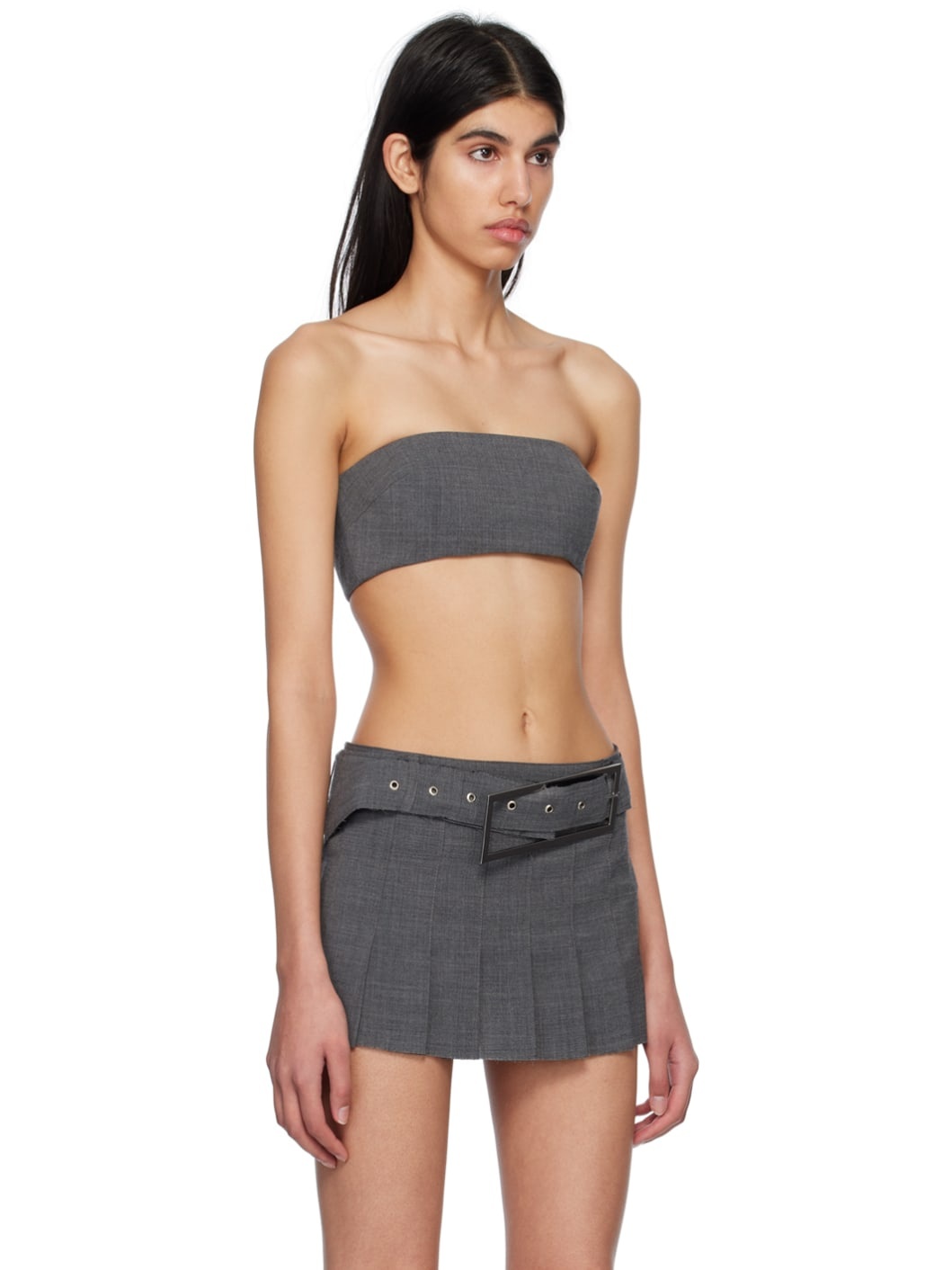 Gray Tube Tank Top - 2