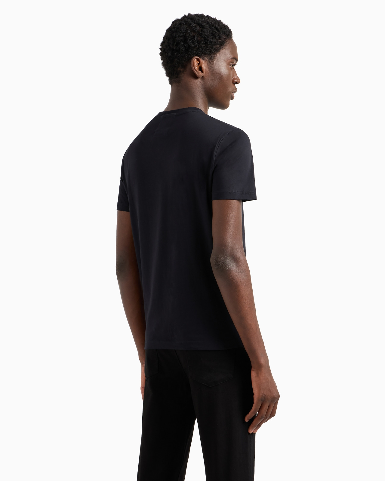 Pima-jersey T-shirt with logo print - 3