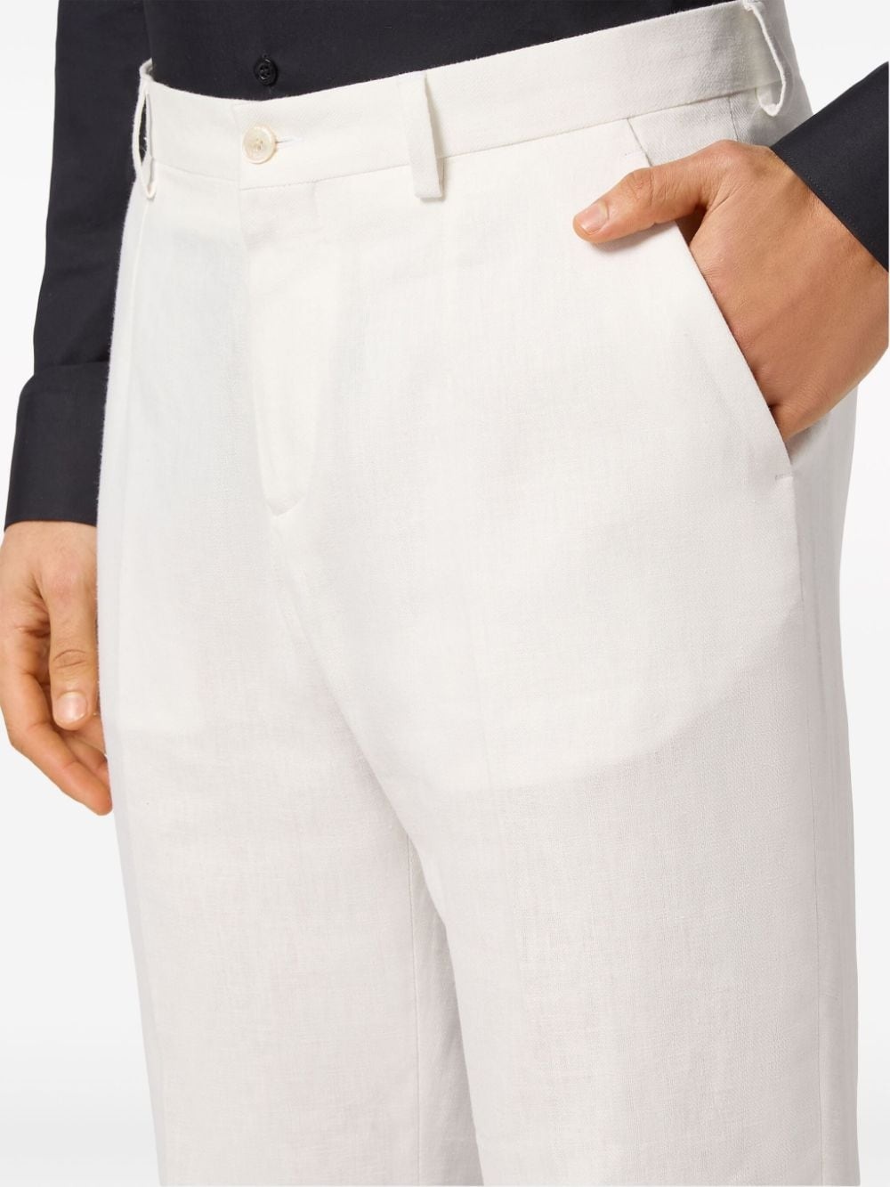 linen tailored trousers - 5