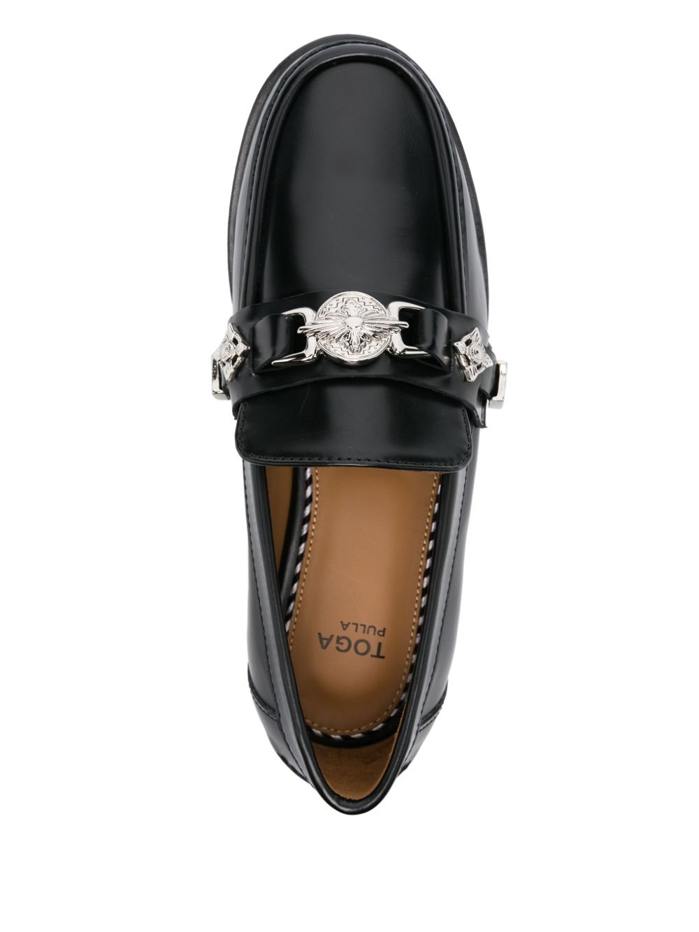 plaque-detailed loafers - 4