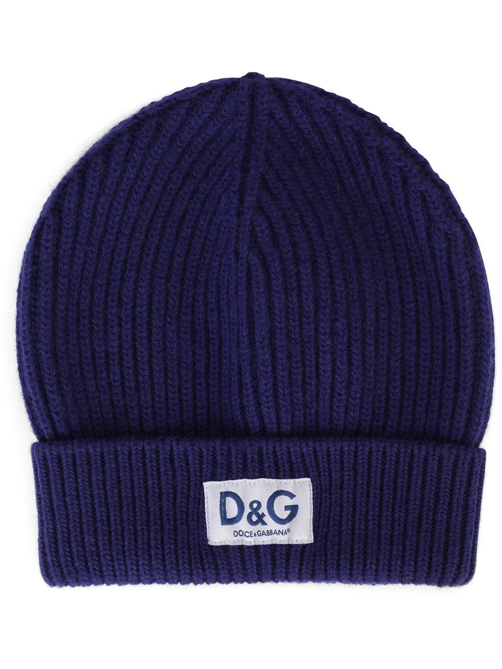 logo-patch virgin wool beanie - 1