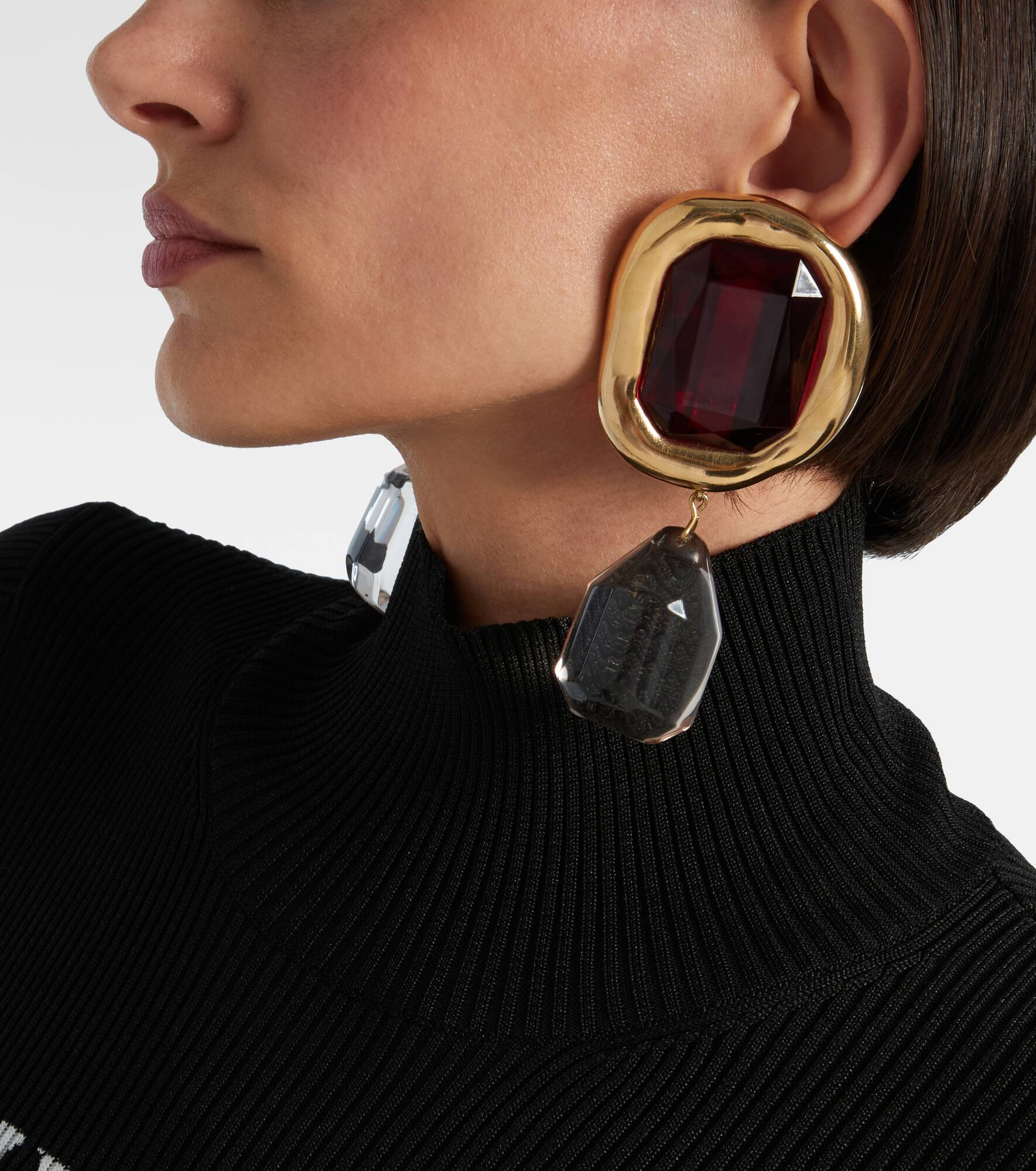 Embellished drop earrings - 6