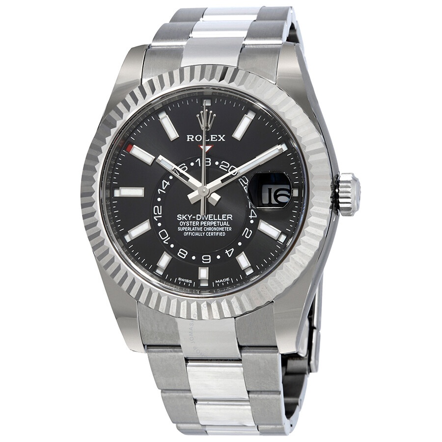 Pre-owned Rolex Sky Dweller GMT Automatic Black Dial Men's Watch 326934BKSO - 1