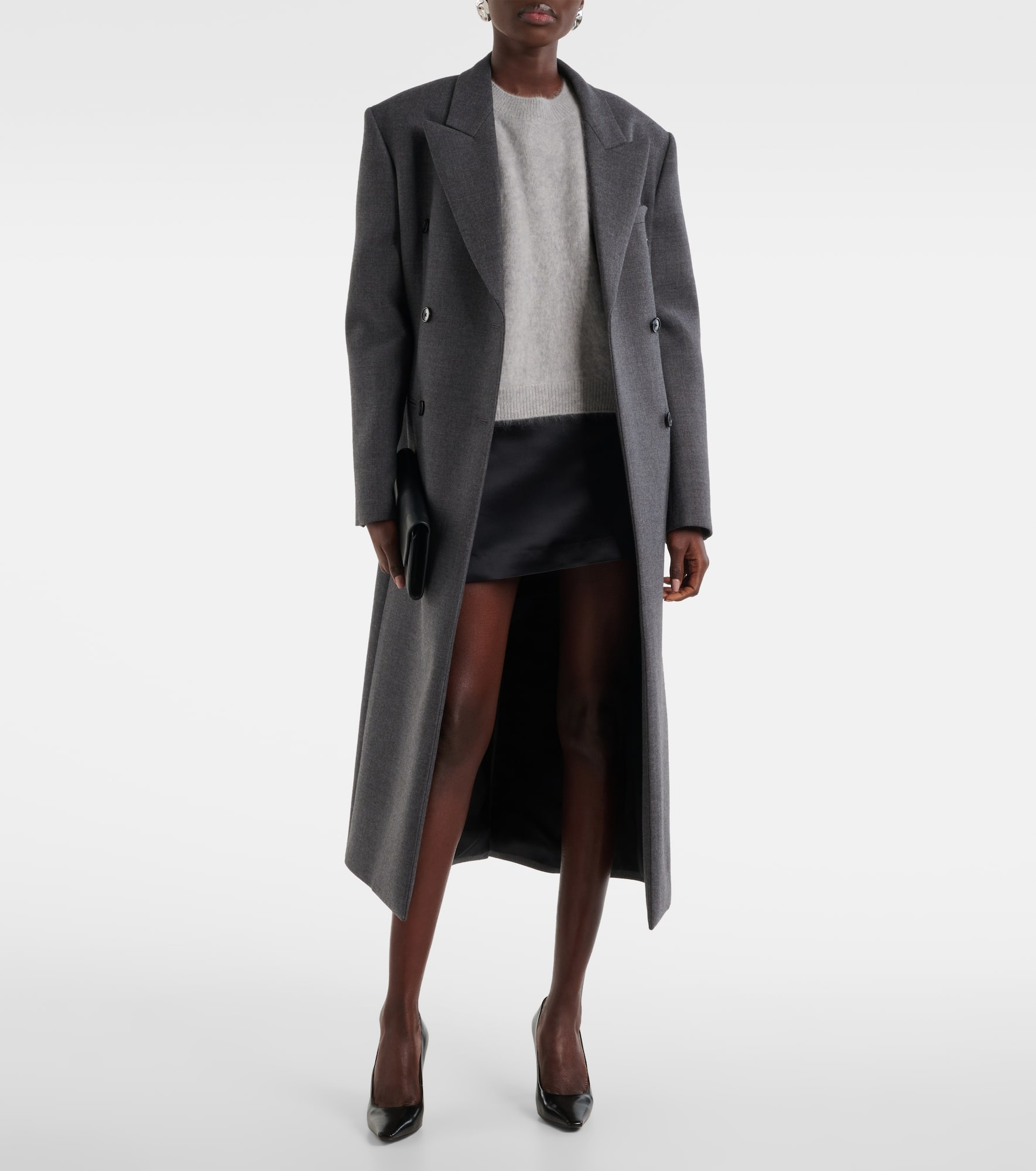 Silk satin mini skirt - 2
