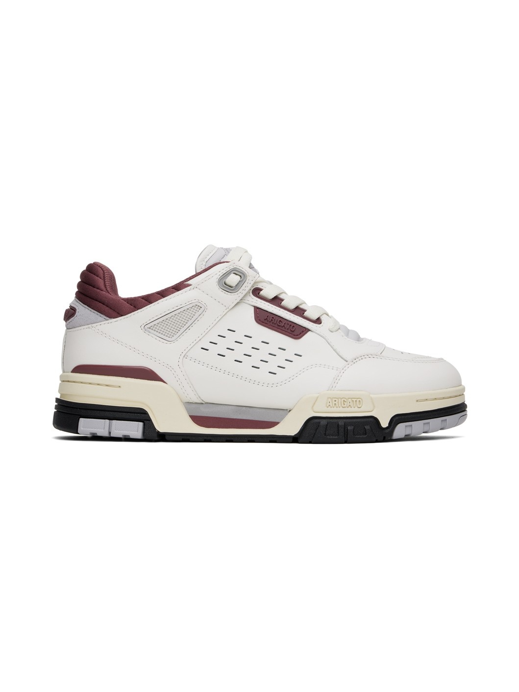 White & Burgundy Onyx Sneakers - 1