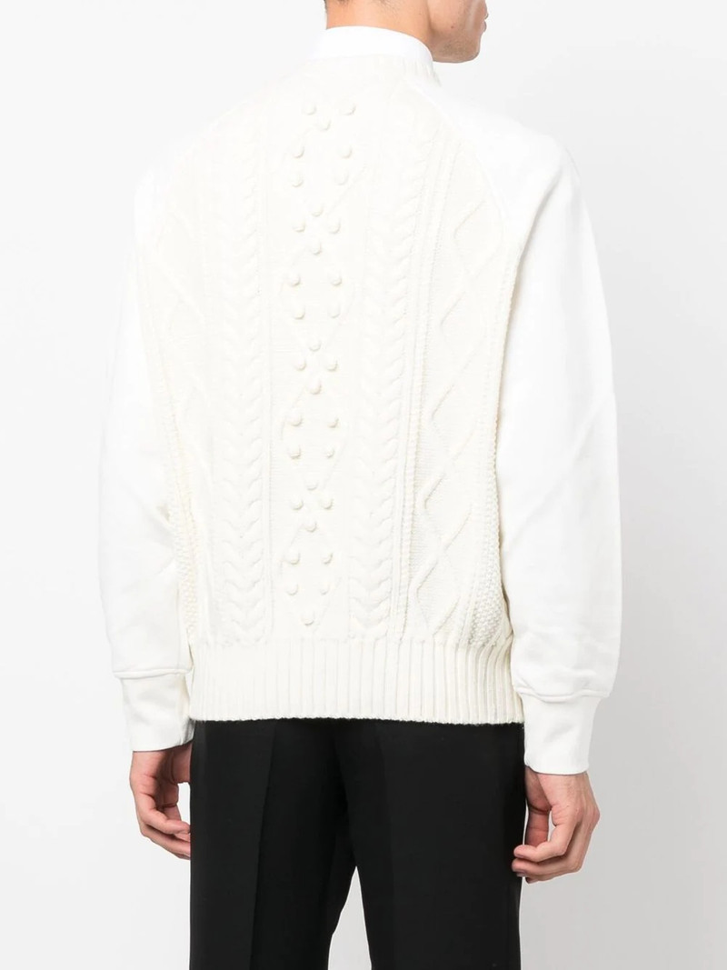crew-neck hybrid jumper 4