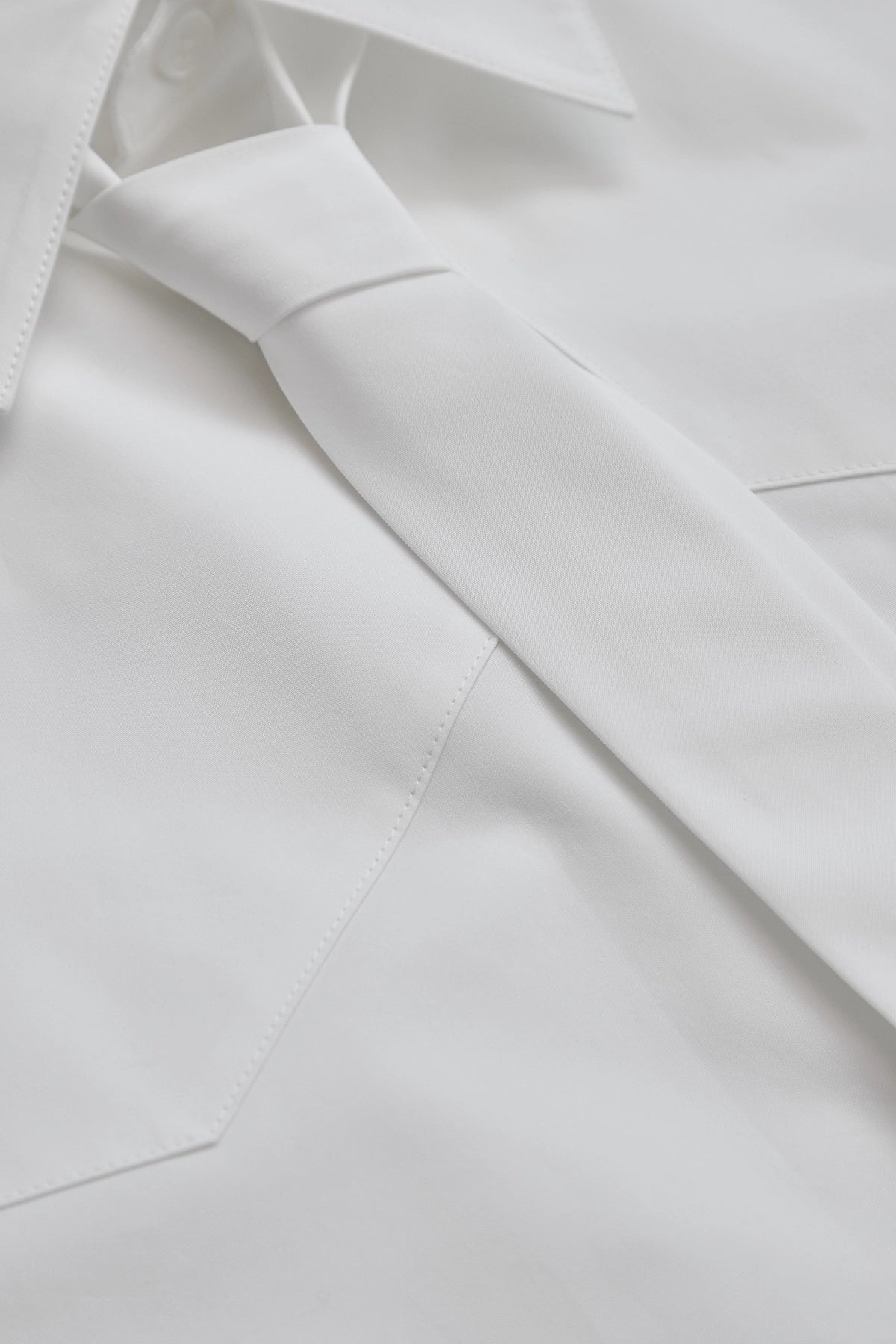 Jil Sander Poplin Shirt With Tie White - 3