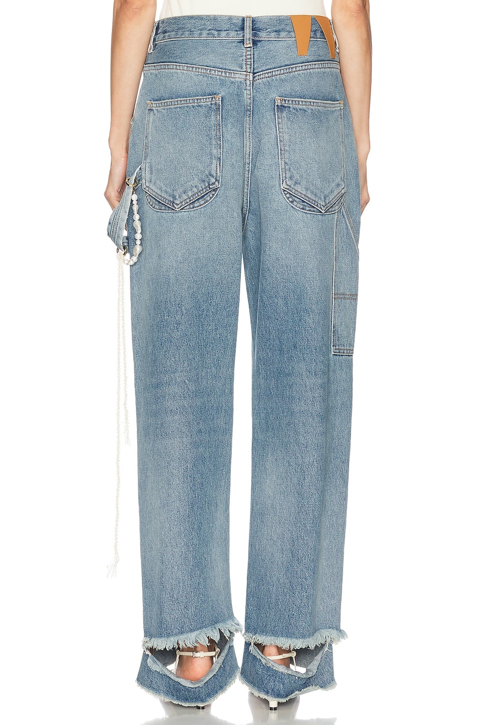 Lisa Chain Adorned Loose Fit Carpenter Straight Leg - 4