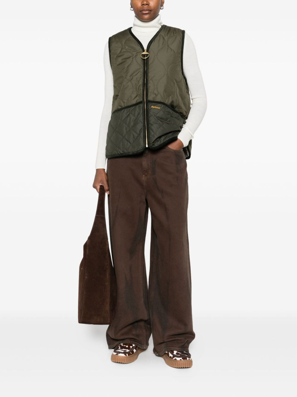 quilted zip-front gilet - 2