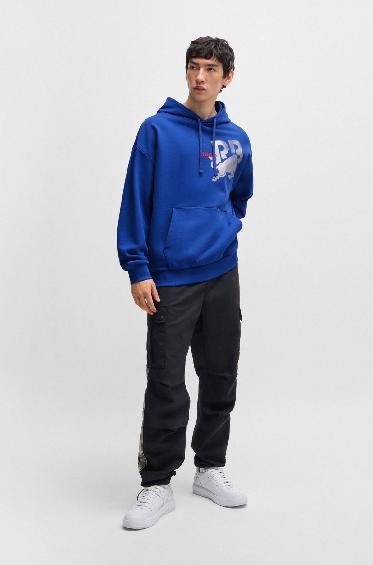 OVERSIZE-FIT COTTON FANWEAR HOODIE WITH SPECIAL BRANDING - 4