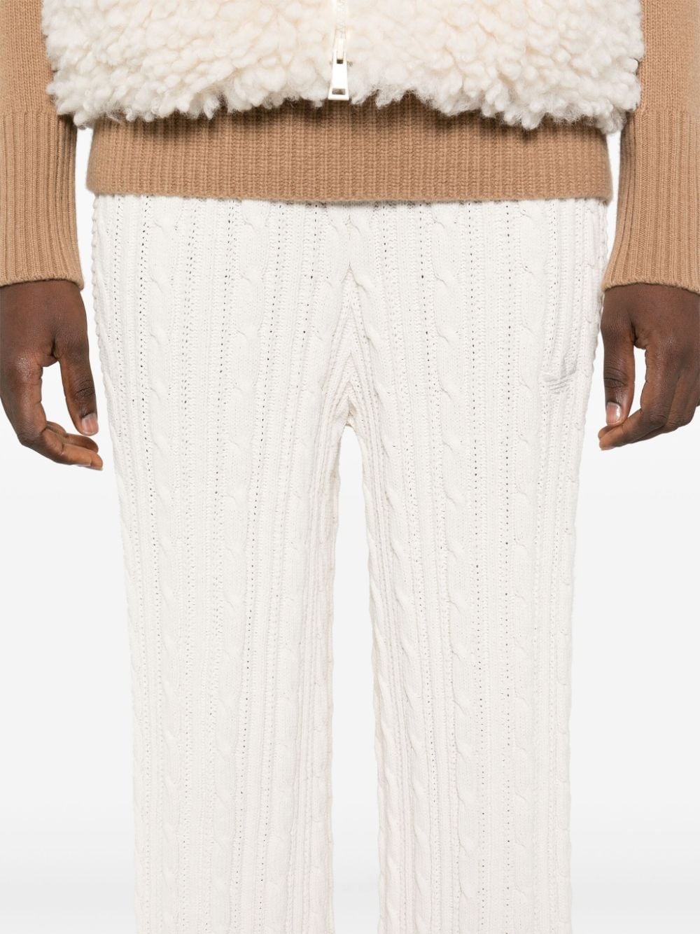 cable-knit track pants - 5