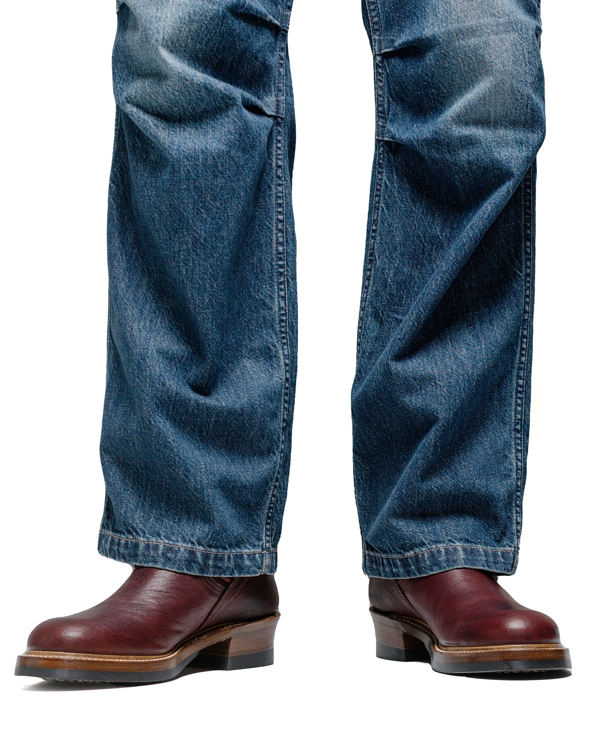 Wabash Engineer Boots Ezo Shika Deerskin Burnt Burgundy - 6