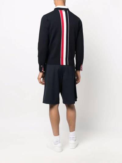 Thom Browne RWB stripe crew-neck knitted jumper outlook