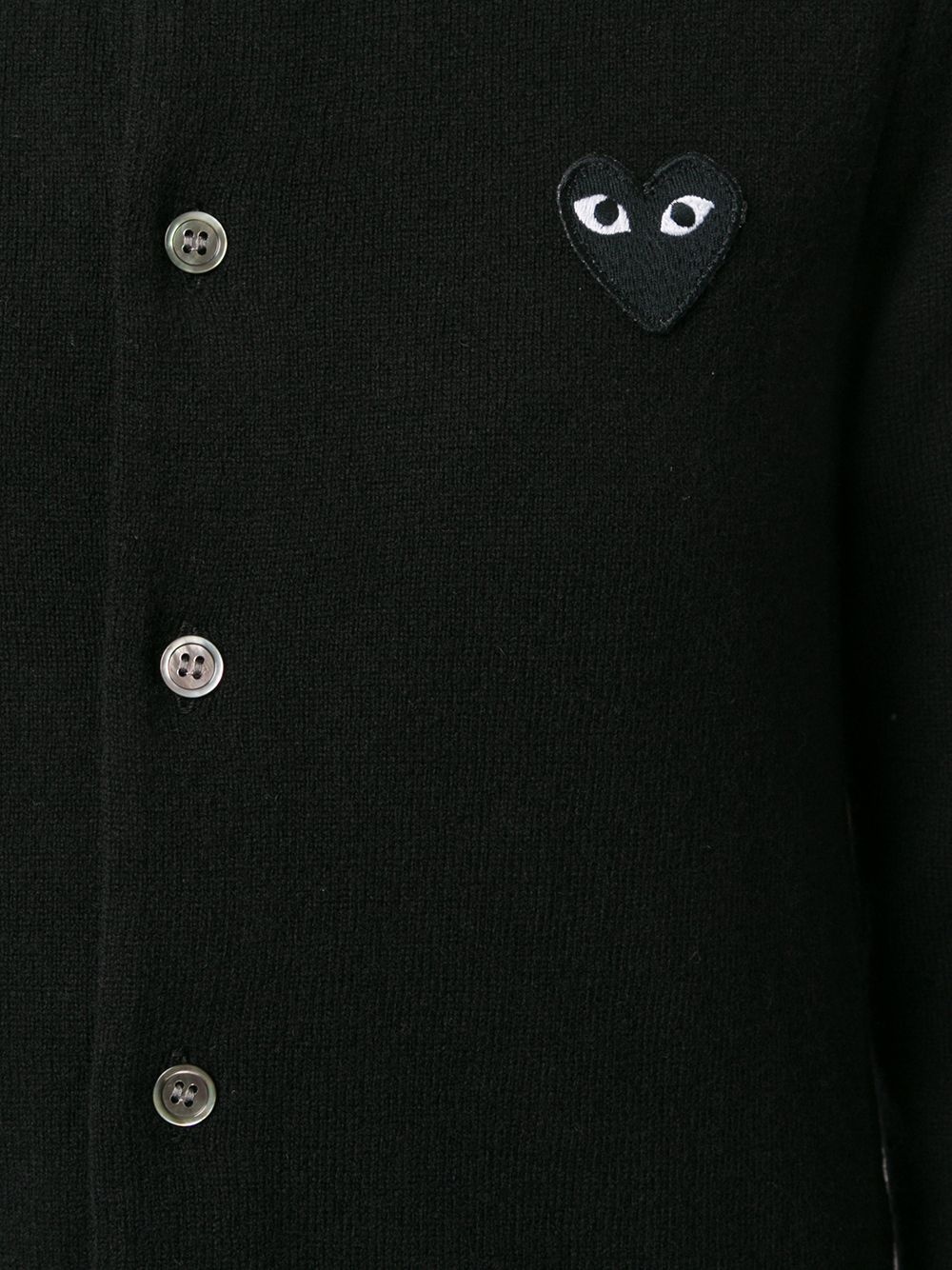 logo embroidered buttoned cardigan - 5