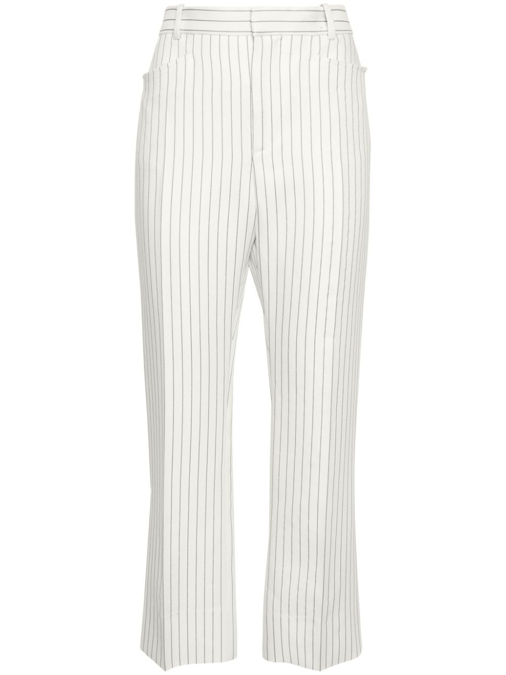 striped straight-leg trousers - 1
