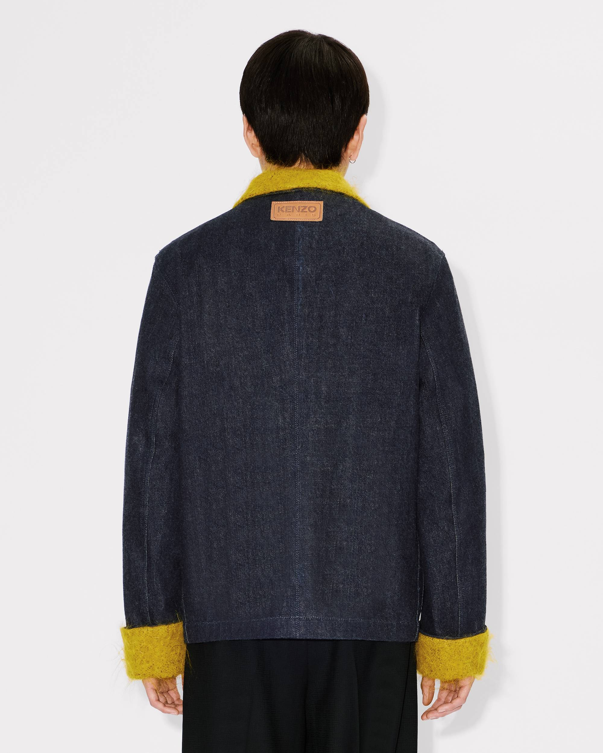 Fur tailored jacket in Japanese denim - 5