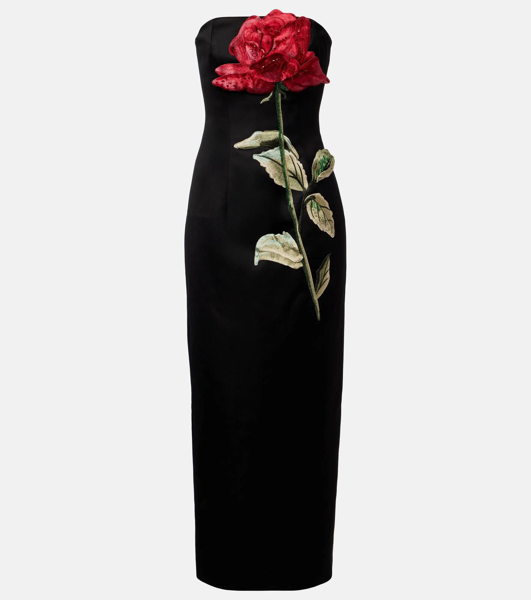Rayna floral-appliqué midi dress - 1