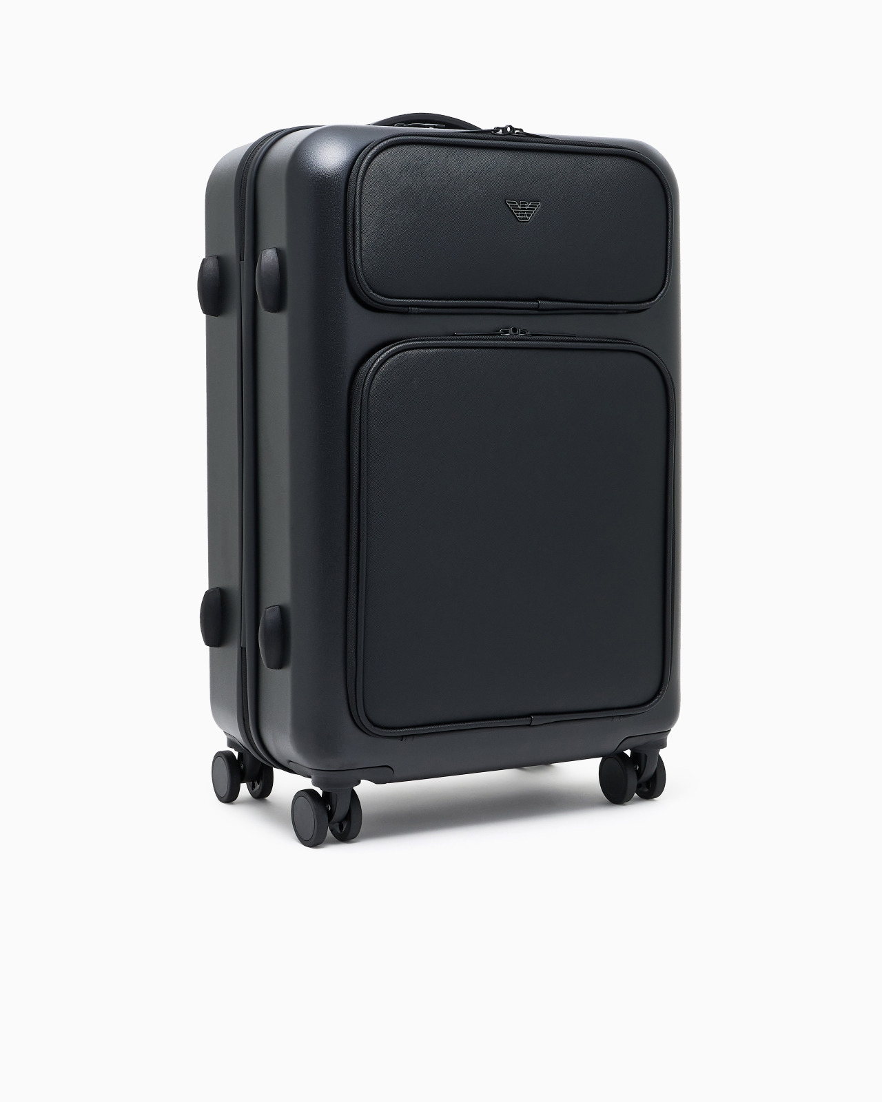 ASV ABS MEDIUM CARRY-ON BAG WITH REGENERATED SAFFIANO DETAIL AND EAGLE PLATE - 2