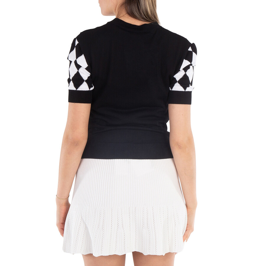 Balmain Diamond-Pattern Knitted Crew-Neck T-Shirt - 4