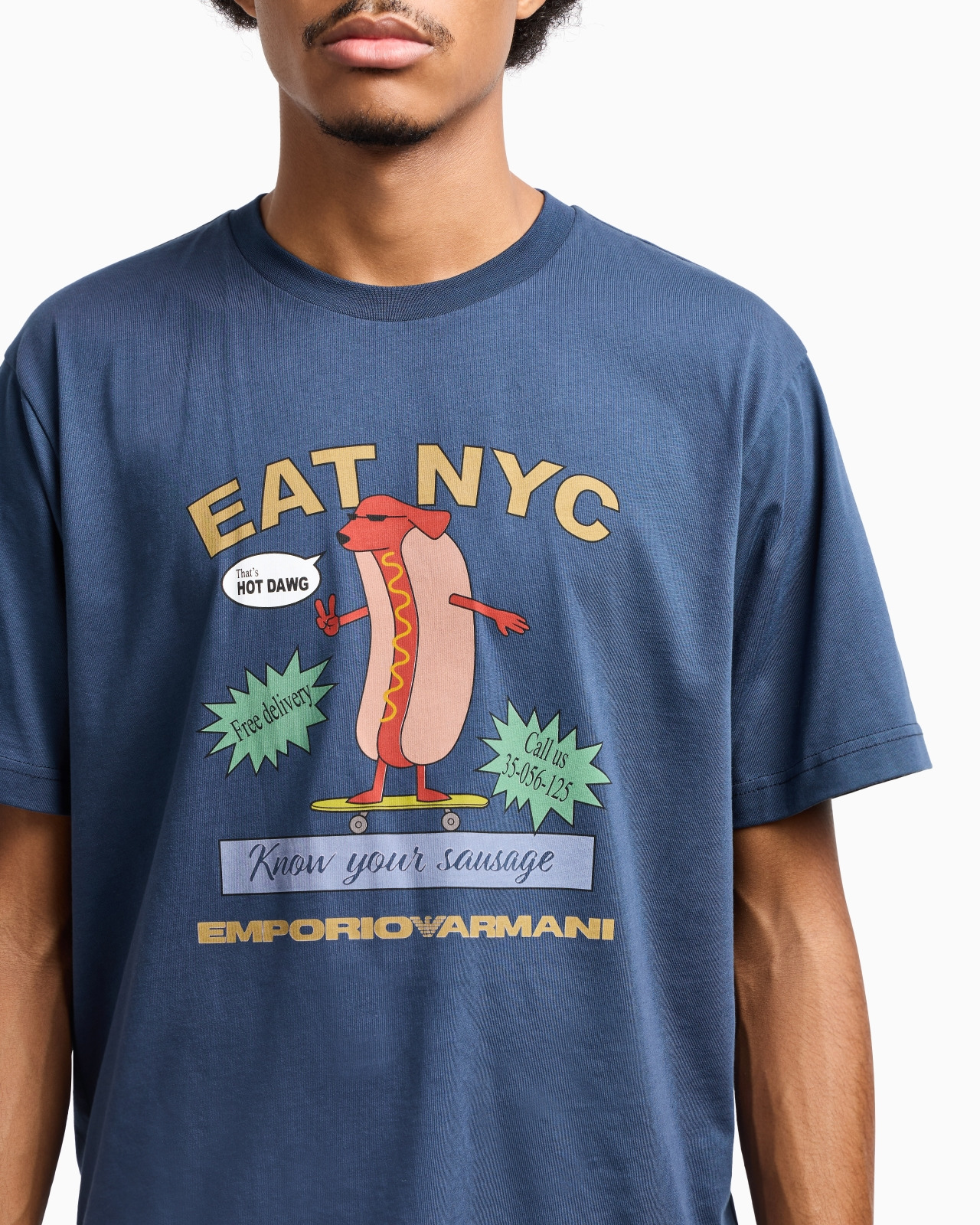 NEW YORK CAPSULE COLLECTION EAT NYC PRINT JERSEY T-SHIRT - 5