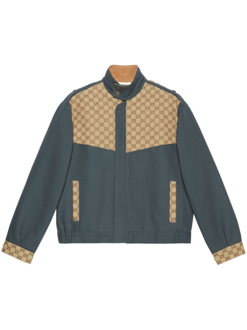 GG canvas print jacket - 1
