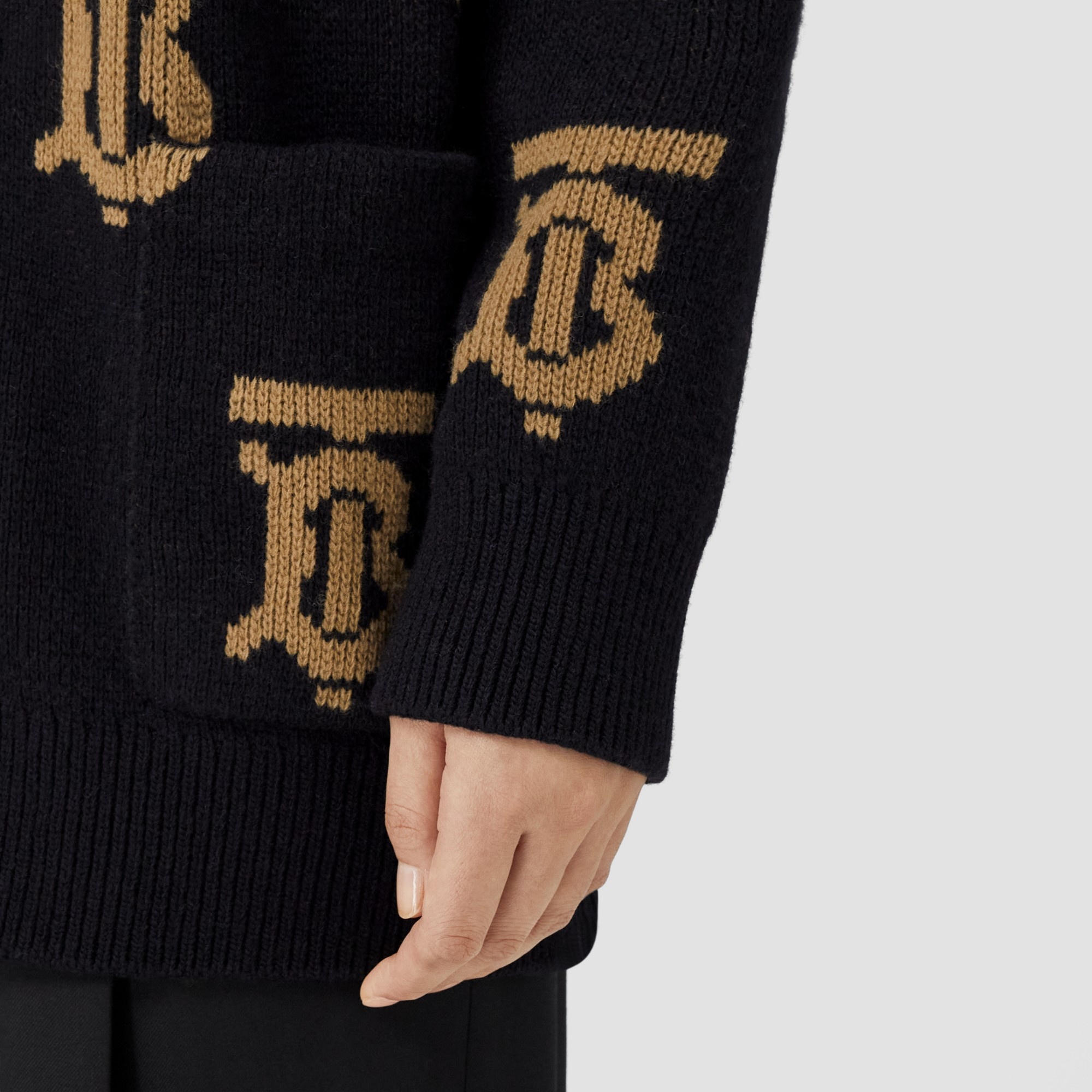 Monogram Motif Wool Jacquard Cardigan - 4